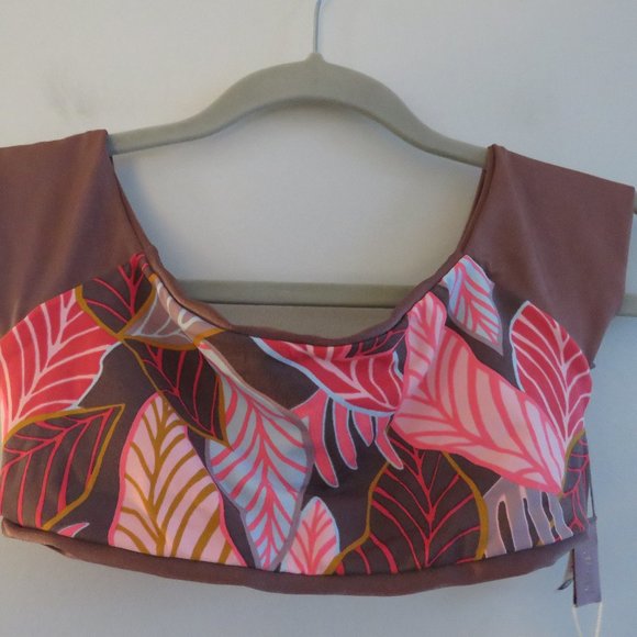 MAAJI Shimmering Cognac Cumbia Reversible Off Shoulder Bikini Top Size US M NWT - Picture 9 of 15